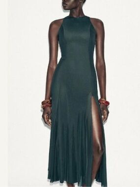 refine silk dress Refine Carolyn Silk Slip Dress Blue